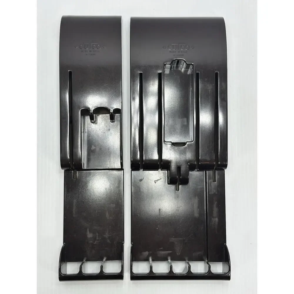 2 Cutco Knife Holder Wall Mount Tray Caddy Storage 6 Slot & 4 Slot Brown